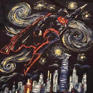DC COMICS SUPERMAN/VAN GOGH T-SHIRT (L)